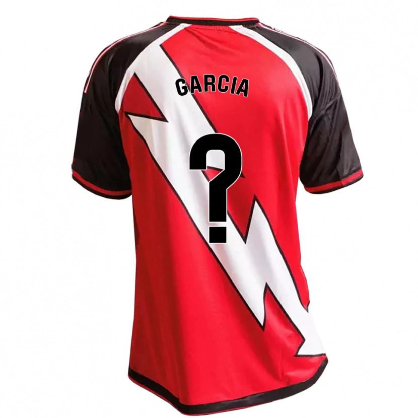 Danxen Mænd David García #0 Rød Sort Hvid Udebane Spillertrøjer 2026/27 Trøje T-Shirt