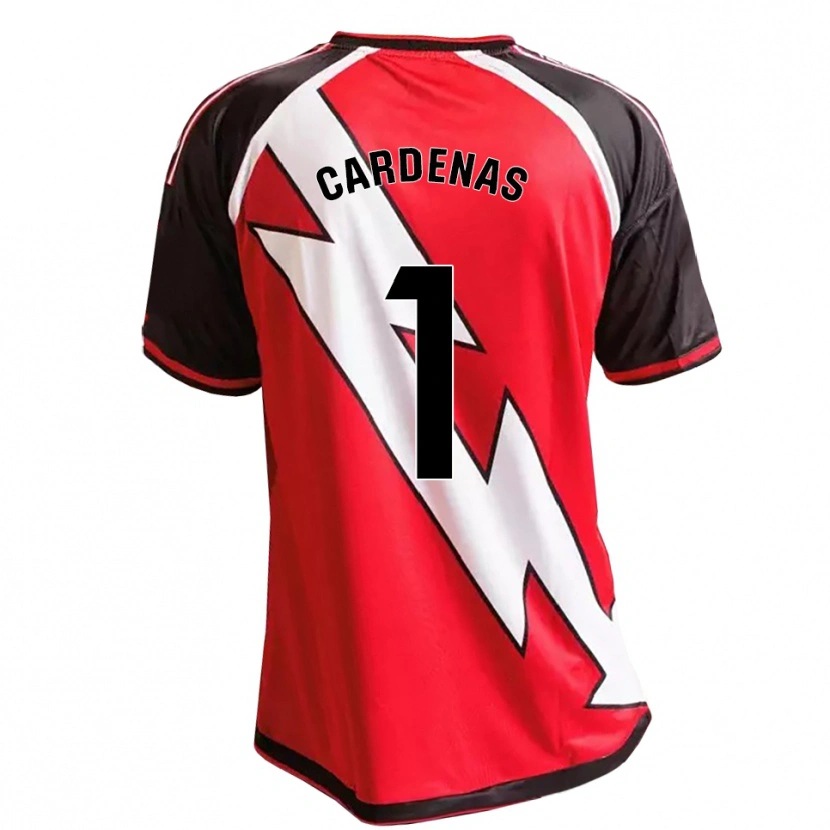 Danxen Mænd Dani Cárdenas #1 Rød Sort Hvid Udebane Spillertrøjer 2026/27 Trøje T-Shirt