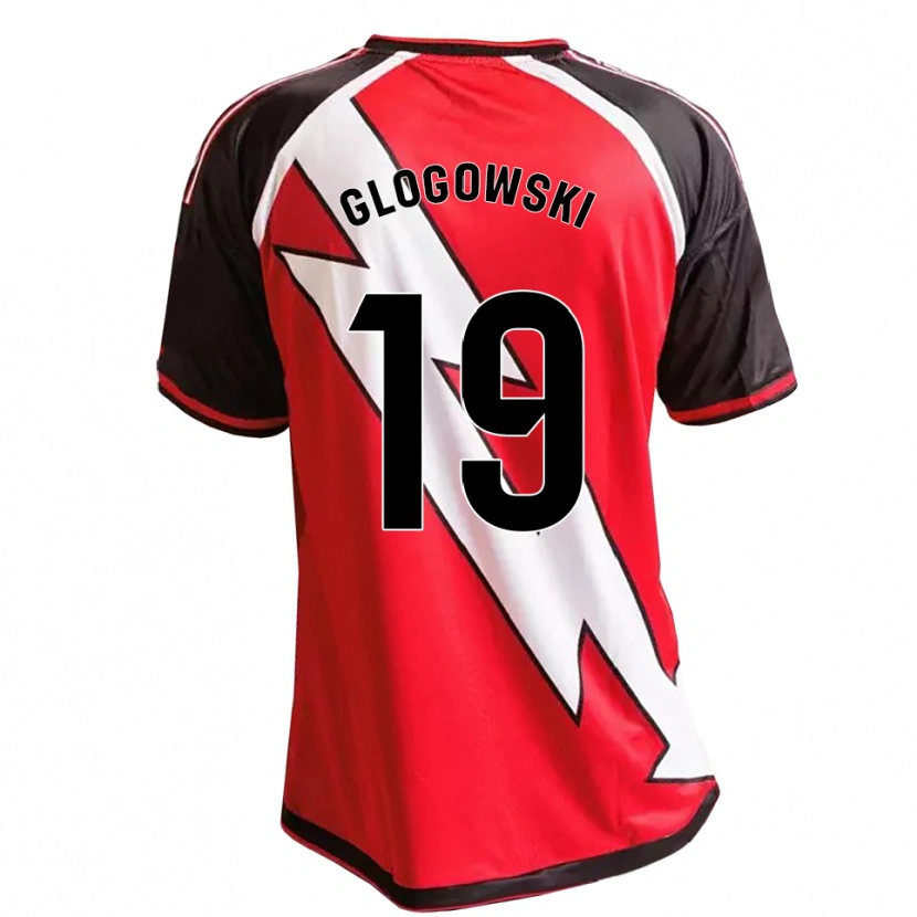 Danxen Mænd Wiktor Glogowski #19 Rød Sort Hvid Udebane Spillertrøjer 2026/27 Trøje T-Shirt