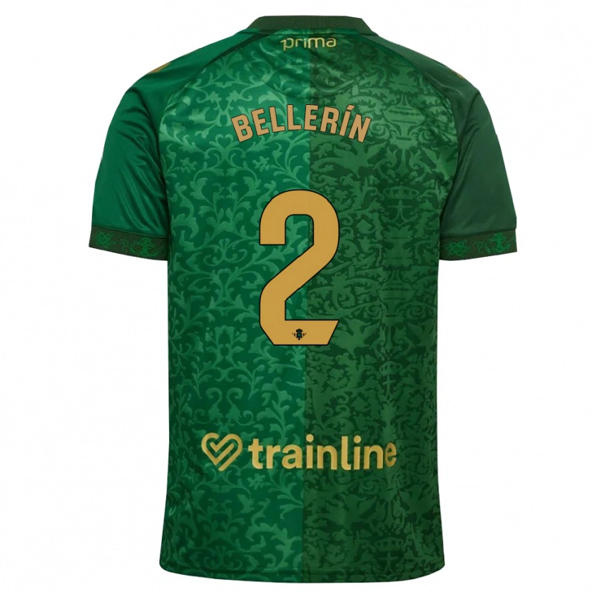 Danxen Mænd Héctor Bellerín #2 Skovgrøn Mørk Gyldenrod Udebane Spillertrøjer 2026/27 Trøje T-Shirt