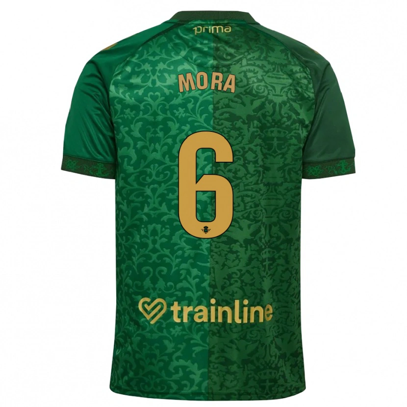 Danxen Mænd Marcos Mora #6 Skovgrøn Mørk Gyldenrod Udebane Spillertrøjer 2026/27 Trøje T-Shirt