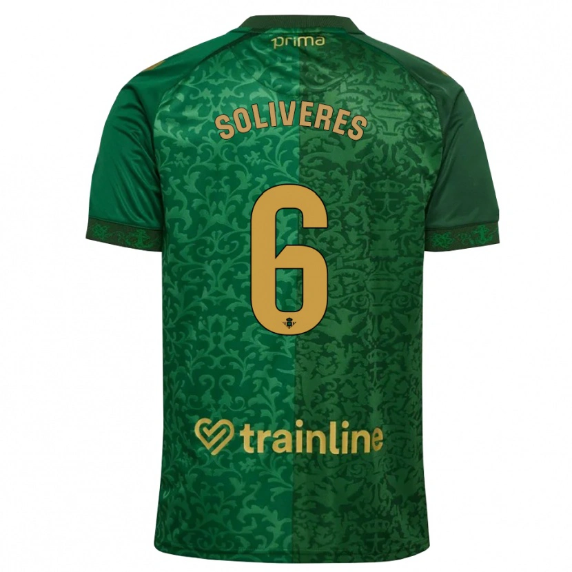 Danxen Mænd Gema Soliveres #6 Skovgrøn Mørk Gyldenrod Udebane Spillertrøjer 2026/27 Trøje T-Shirt