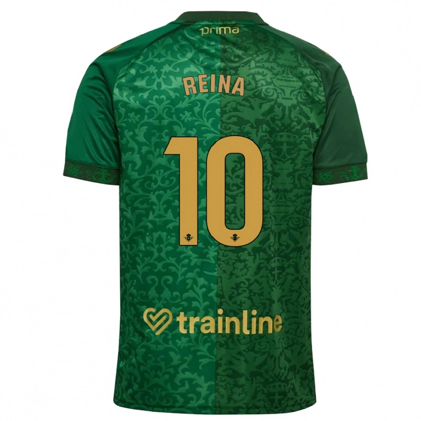 Danxen Mænd Carlos Reina #10 Skovgrøn Mørk Gyldenrod Udebane Spillertrøjer 2026/27 Trøje T-Shirt