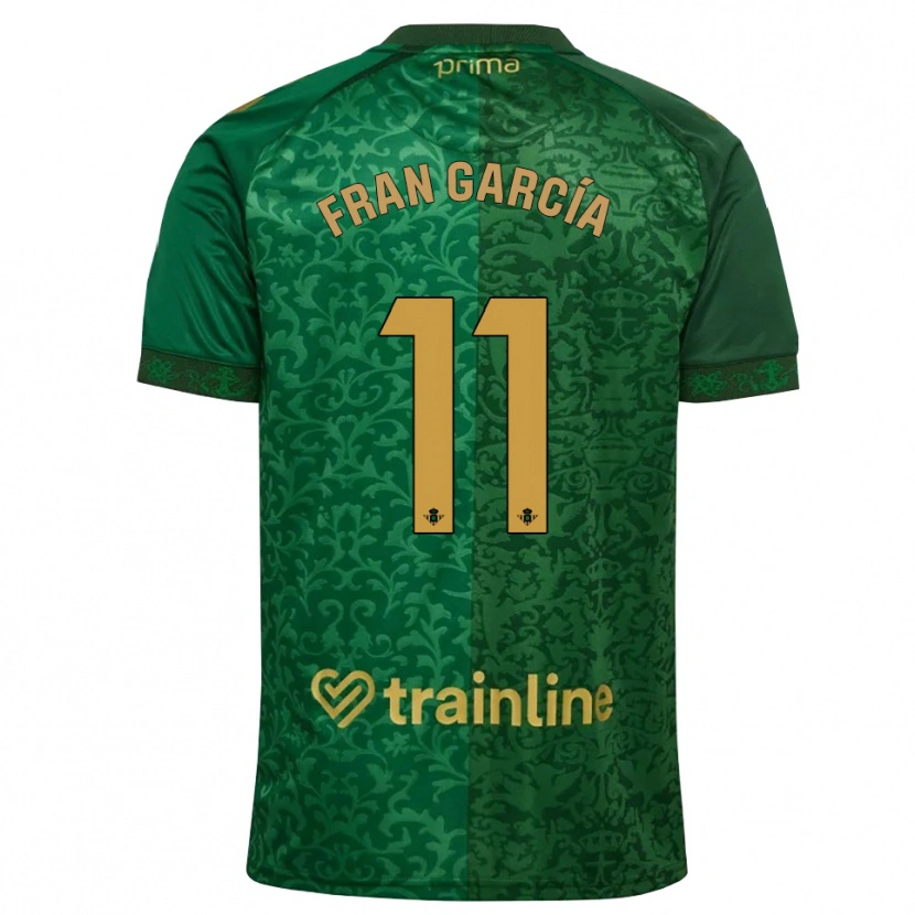 Danxen Mænd Fran García #11 Skovgrøn Mørk Gyldenrod Udebane Spillertrøjer 2026/27 Trøje T-Shirt