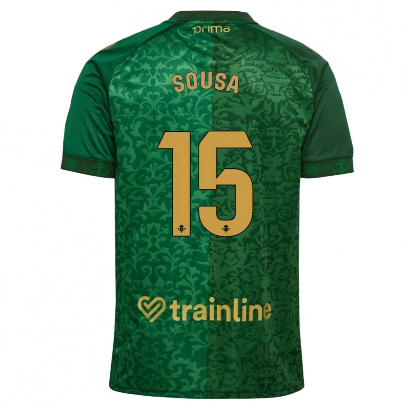 Danxen Mænd Vasco Sousa #15 Skovgrøn Mørk Gyldenrod Udebane Spillertrøjer 2026/27 Trøje T-Shirt