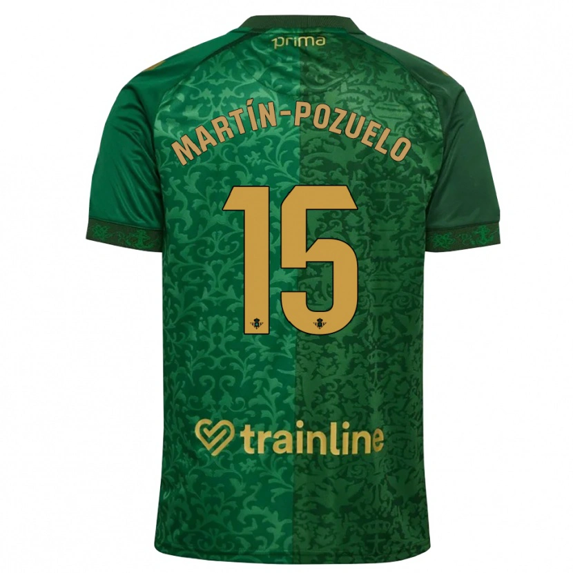 Danxen Mænd Esther Martín-Pozuelo #15 Skovgrøn Mørk Gyldenrod Udebane Spillertrøjer 2026/27 Trøje T-Shirt