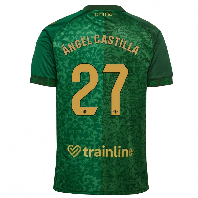 Danxen Mænd Miguel Ángel Castilla #27 Skovgrøn Mørk Gyldenrod Udebane Spillertrøjer 2026/27 Trøje T-Shirt