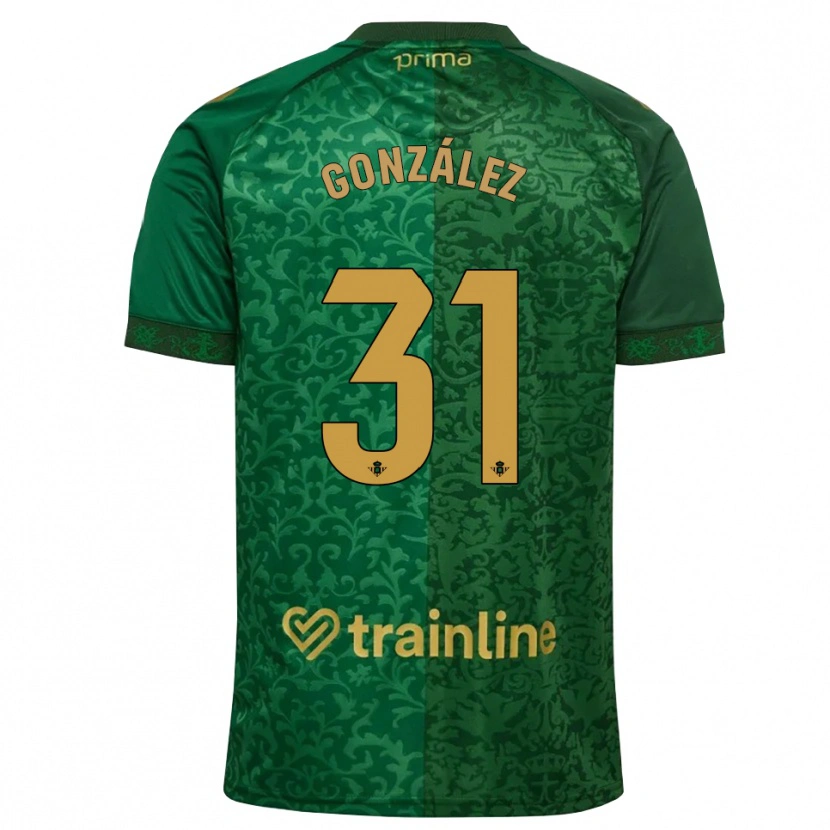 Danxen Mænd Manu González #31 Skovgrøn Mørk Gyldenrod Udebane Spillertrøjer 2026/27 Trøje T-Shirt