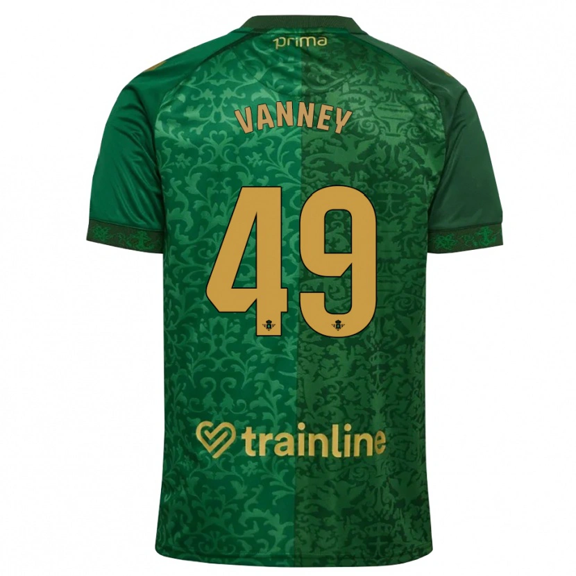Danxen Mænd Dylan Vanney #49 Skovgrøn Mørk Gyldenrod Udebane Spillertrøjer 2026/27 Trøje T-Shirt