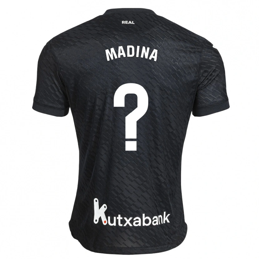 Danxen Mænd Aimar Madina #0 Sort Hvid Udebane Spillertrøjer 2026/27 Trøje T-Shirt