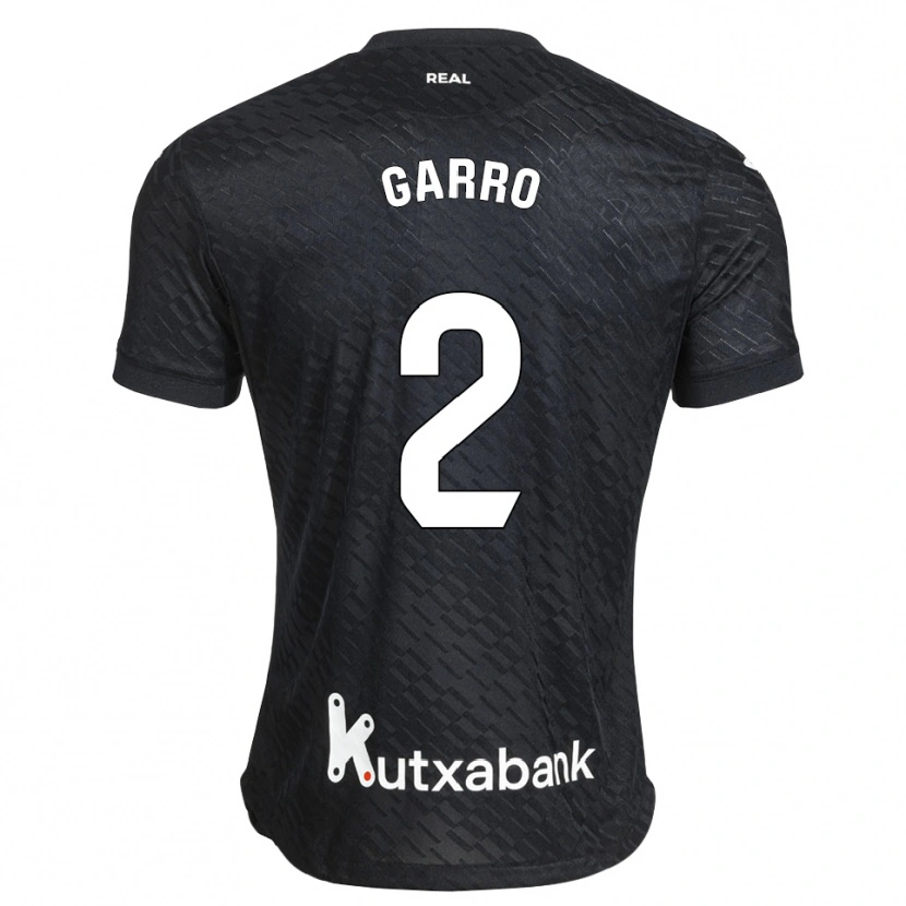Danxen Mænd Jon Garro #2 Sort Hvid Udebane Spillertrøjer 2026/27 Trøje T-Shirt