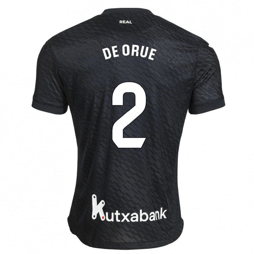 Danxen Mænd Jon De Orue #2 Sort Hvid Udebane Spillertrøjer 2026/27 Trøje T-Shirt