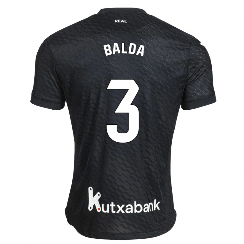 Danxen Mænd Jon Balda #3 Sort Hvid Udebane Spillertrøjer 2026/27 Trøje T-Shirt