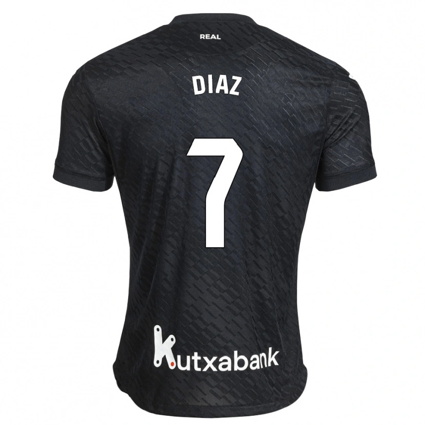 Danxen Mænd Dani Díaz #7 Sort Hvid Udebane Spillertrøjer 2026/27 Trøje T-Shirt