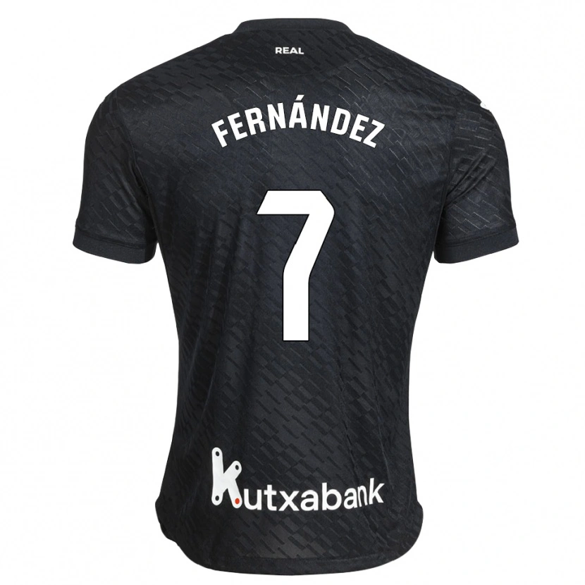 Danxen Mænd Xuban Fernández #7 Sort Hvid Udebane Spillertrøjer 2026/27 Trøje T-Shirt