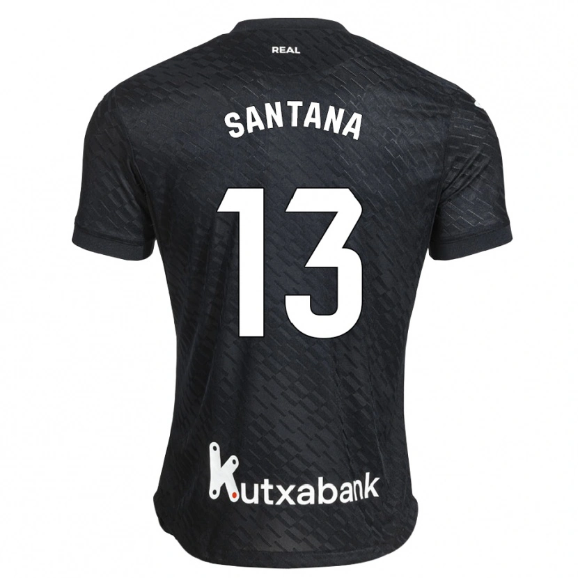 Danxen Mænd Olatz Santana #13 Sort Hvid Udebane Spillertrøjer 2026/27 Trøje T-Shirt
