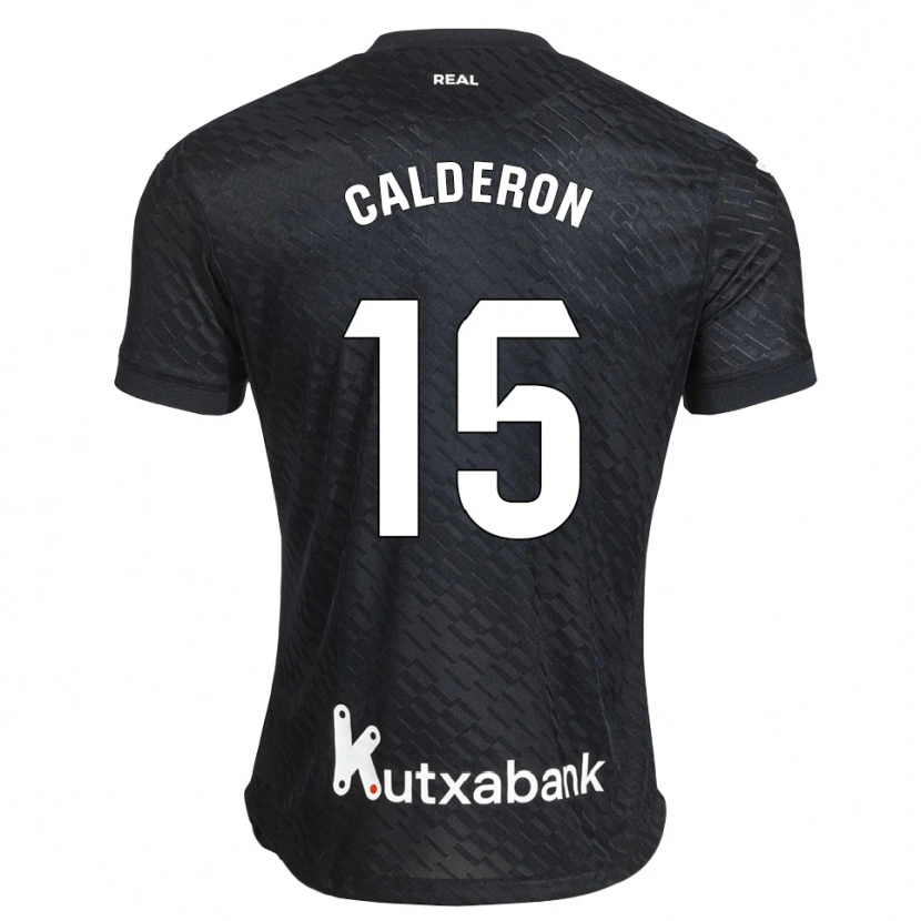Danxen Mænd Iker Calderon #15 Sort Hvid Udebane Spillertrøjer 2026/27 Trøje T-Shirt