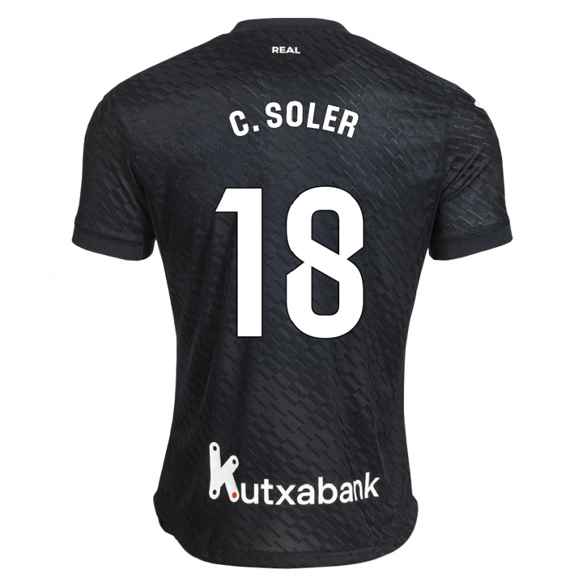 Danxen Mænd Carlos Soler #18 Sort Hvid Udebane Spillertrøjer 2026/27 Trøje T-Shirt