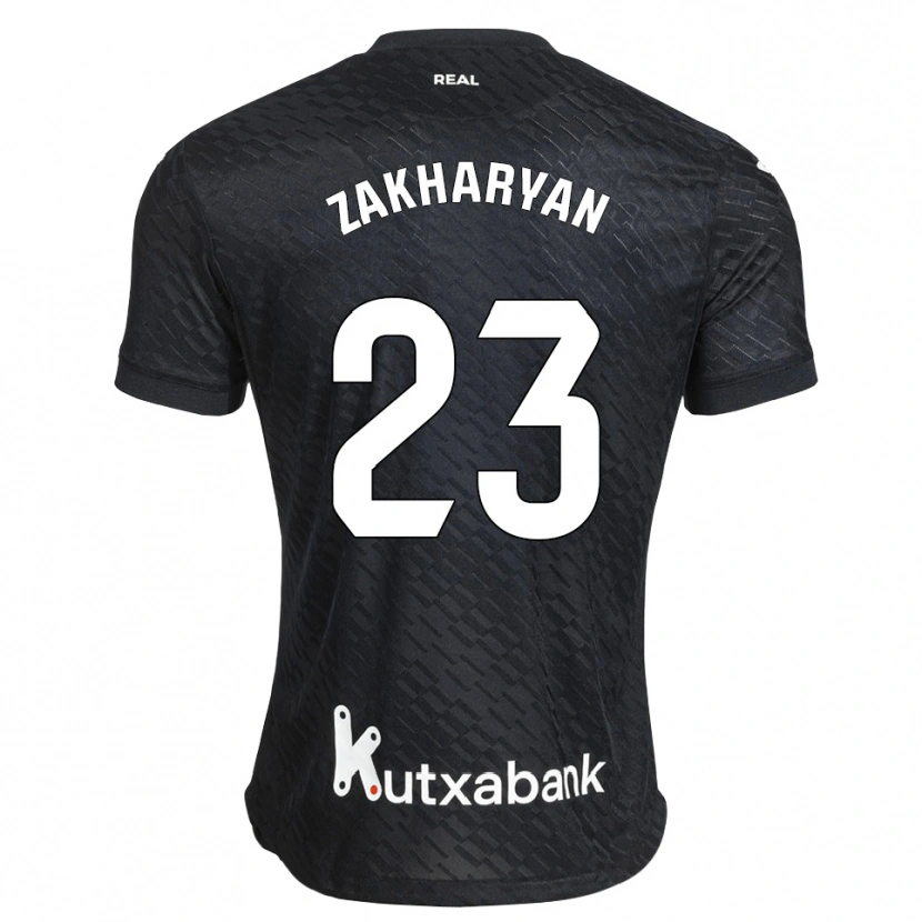 Danxen Mænd Arsen Zakharyan #23 Sort Hvid Udebane Spillertrøjer 2026/27 Trøje T-Shirt