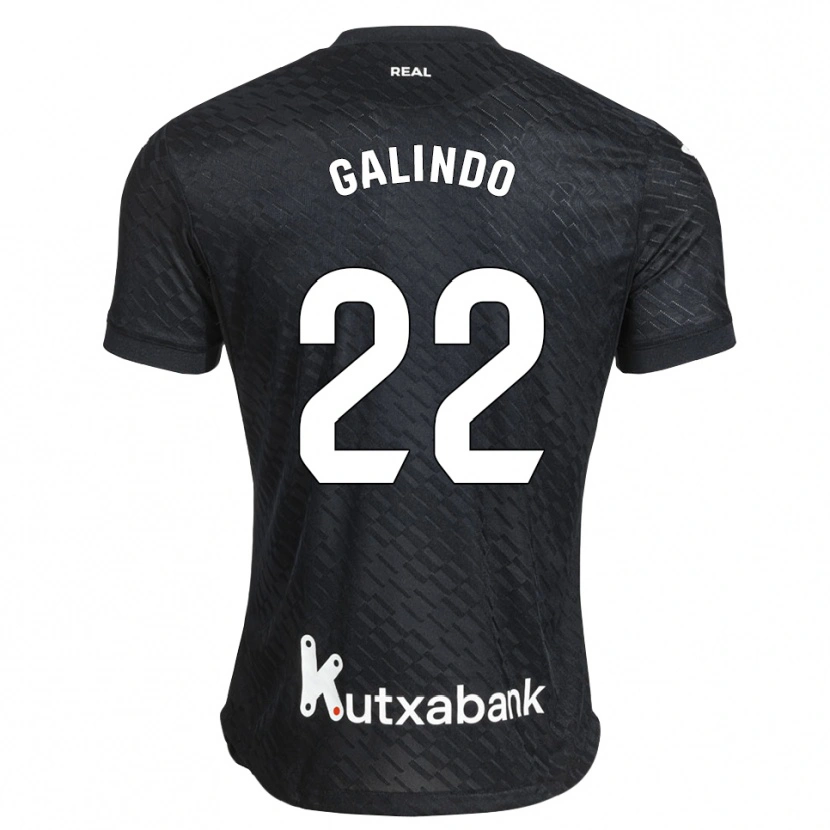 Danxen Mænd Iker Galindo #22 Sort Hvid Udebane Spillertrøjer 2026/27 Trøje T-Shirt
