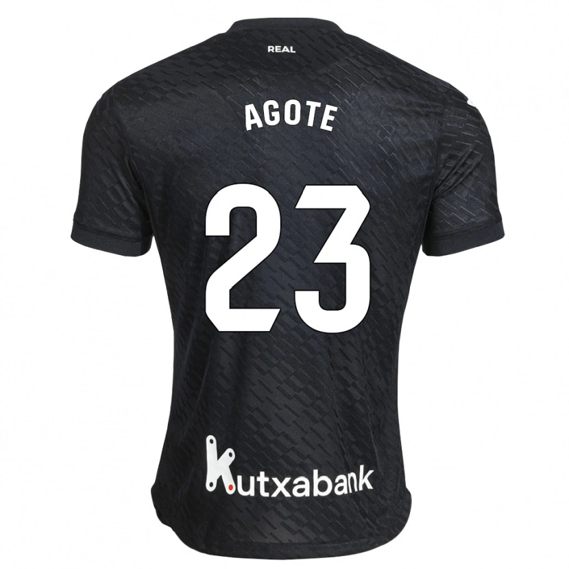 Danxen Mænd Unax Agote #23 Sort Hvid Udebane Spillertrøjer 2026/27 Trøje T-Shirt