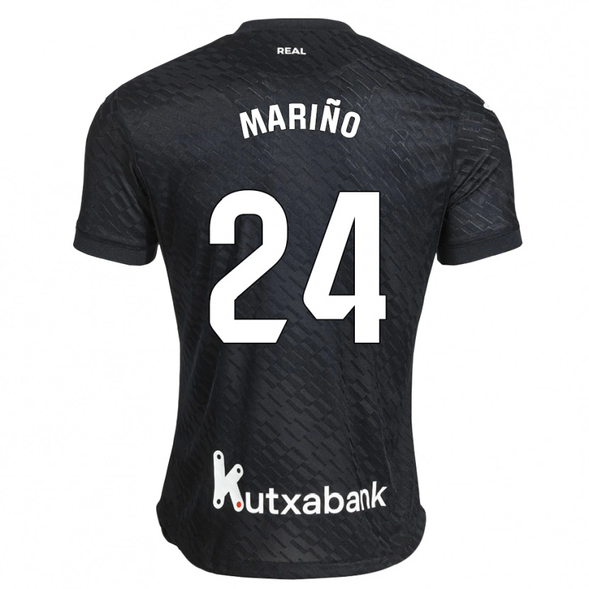 Danxen Mænd Omar Mariño #24 Sort Hvid Udebane Spillertrøjer 2026/27 Trøje T-Shirt