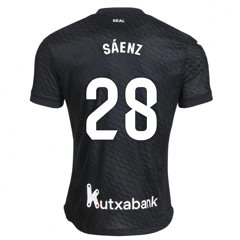 Danxen Mænd Manuel Sáenz #28 Sort Hvid Udebane Spillertrøjer 2026/27 Trøje T-Shirt