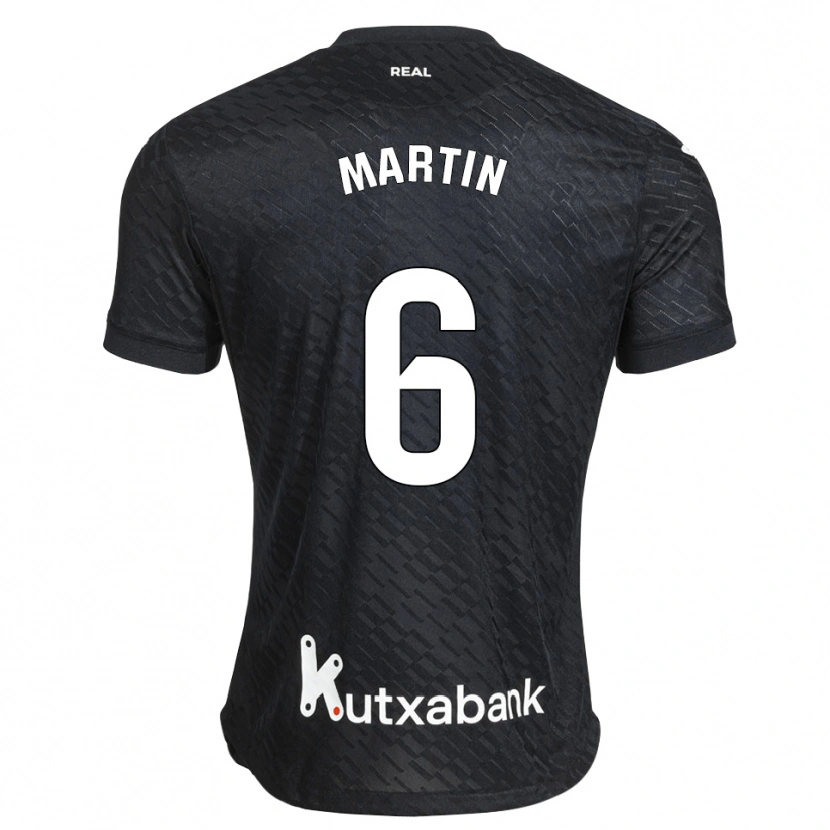 Danxen Mænd Jon Martín #6 Sort Hvid Udebane Spillertrøjer 2026/27 Trøje T-Shirt