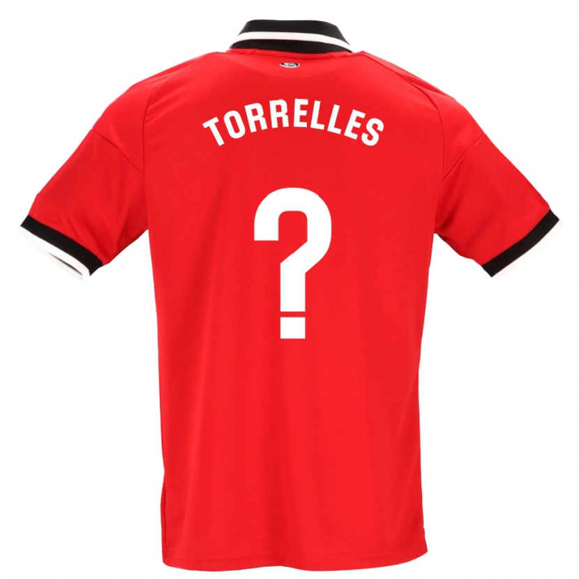 Danxen Mænd Genís Torrelles #0 Sort Hvid Rød Udebane Spillertrøjer 2026/27 Trøje T-Shirt
