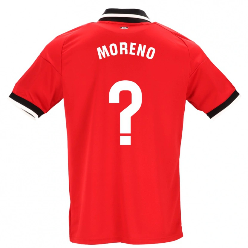 Danxen Mænd Jorge Moreno #0 Sort Hvid Rød Udebane Spillertrøjer 2026/27 Trøje T-Shirt