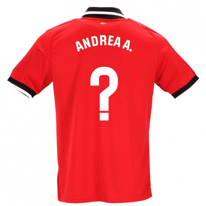 Danxen Mænd Andrea Abigail Álvarez Donis #0 Sort Hvid Rød Udebane Spillertrøjer 2026/27 Trøje T-Shirt