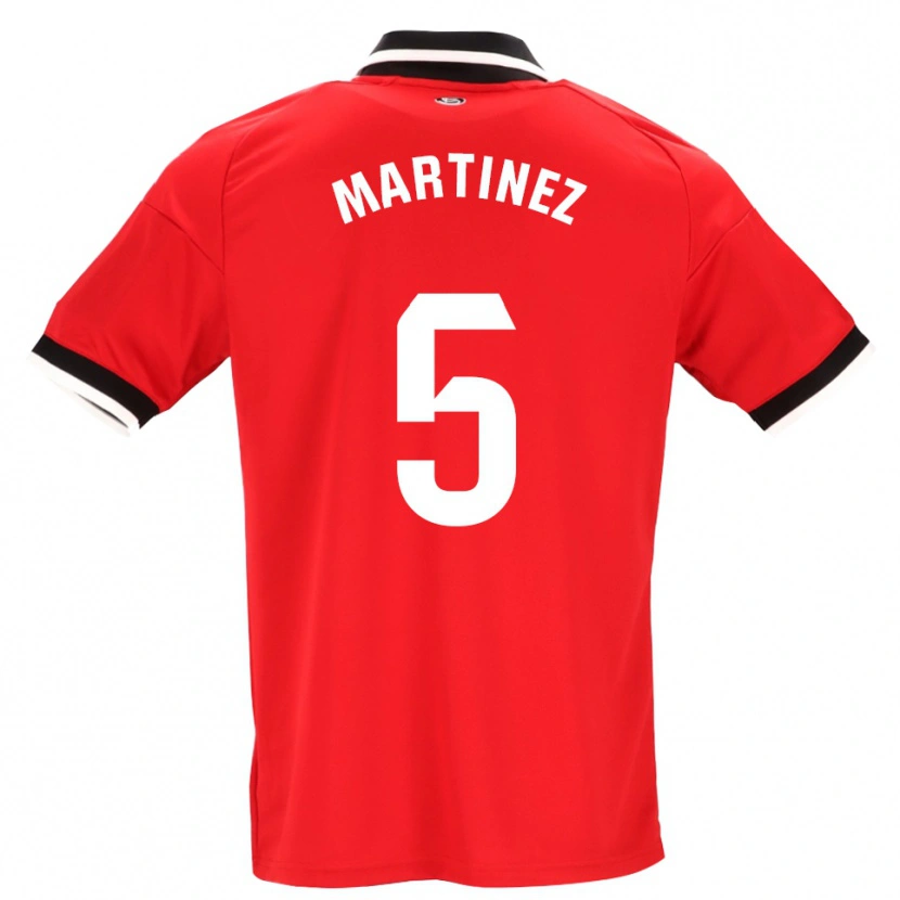 Danxen Mænd Sergio Martínez #5 Sort Hvid Rød Udebane Spillertrøjer 2026/27 Trøje T-Shirt