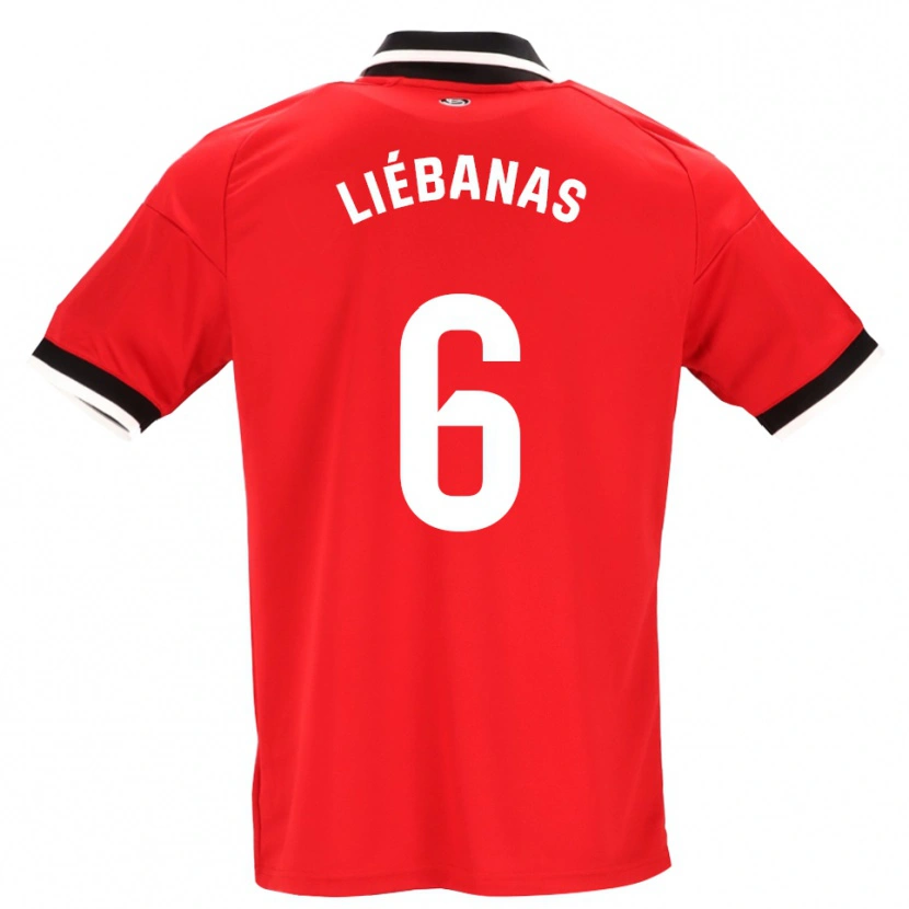 Danxen Mænd José Manuel Liébanas #6 Sort Hvid Rød Udebane Spillertrøjer 2026/27 Trøje T-Shirt