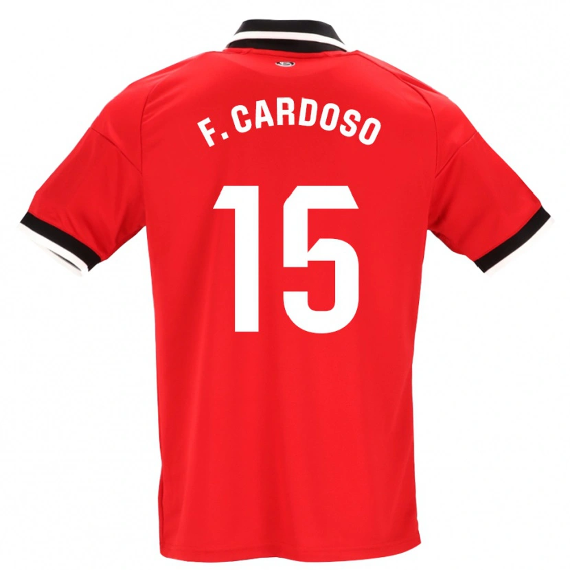 Danxen Mænd Fábio Cardoso #15 Sort Hvid Rød Udebane Spillertrøjer 2026/27 Trøje T-Shirt