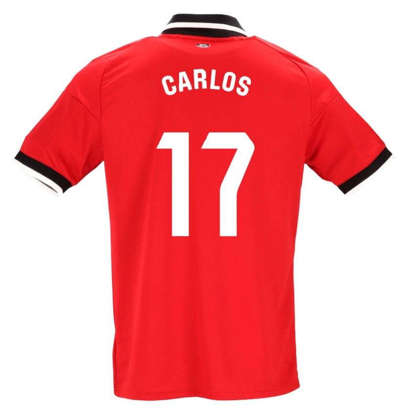 Danxen Mænd Carlos González #17 Sort Hvid Rød Udebane Spillertrøjer 2026/27 Trøje T-Shirt