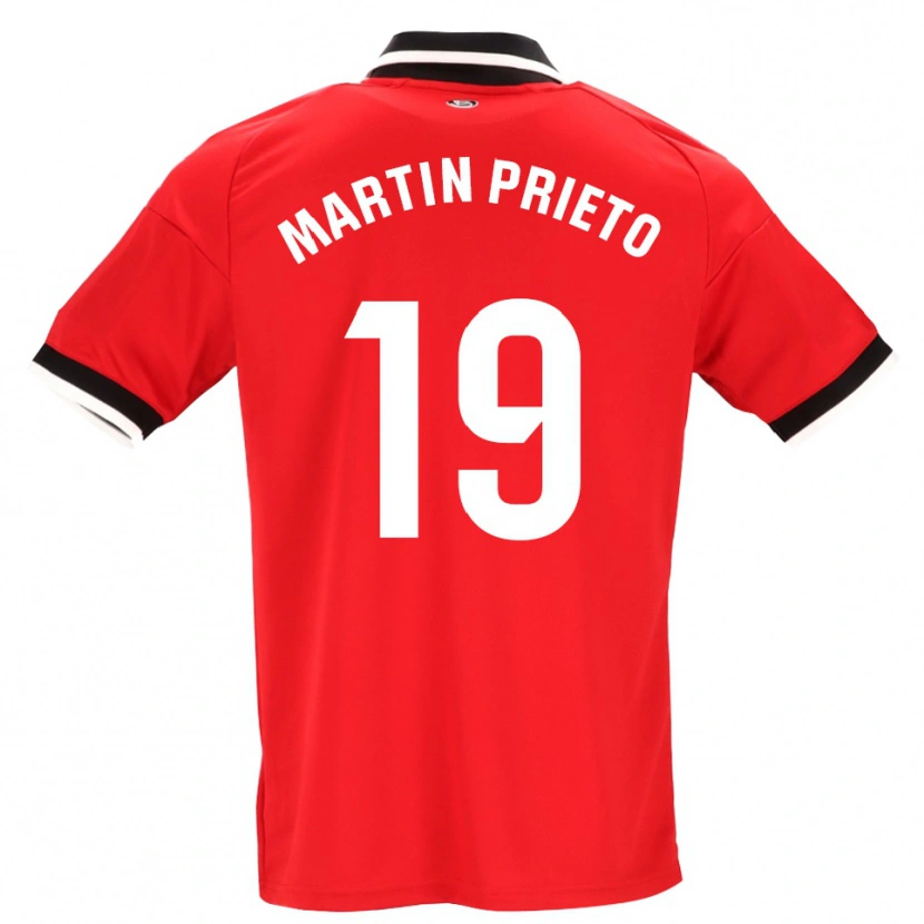 Danxen Mænd Cristina Martín-Prieto Gutiérrez #19 Sort Hvid Rød Udebane Spillertrøjer 2026/27 Trøje T-Shirt