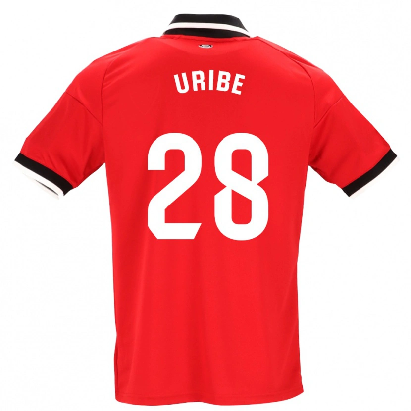 Danxen Mænd Raúl Uribe #28 Sort Hvid Rød Udebane Spillertrøjer 2026/27 Trøje T-Shirt