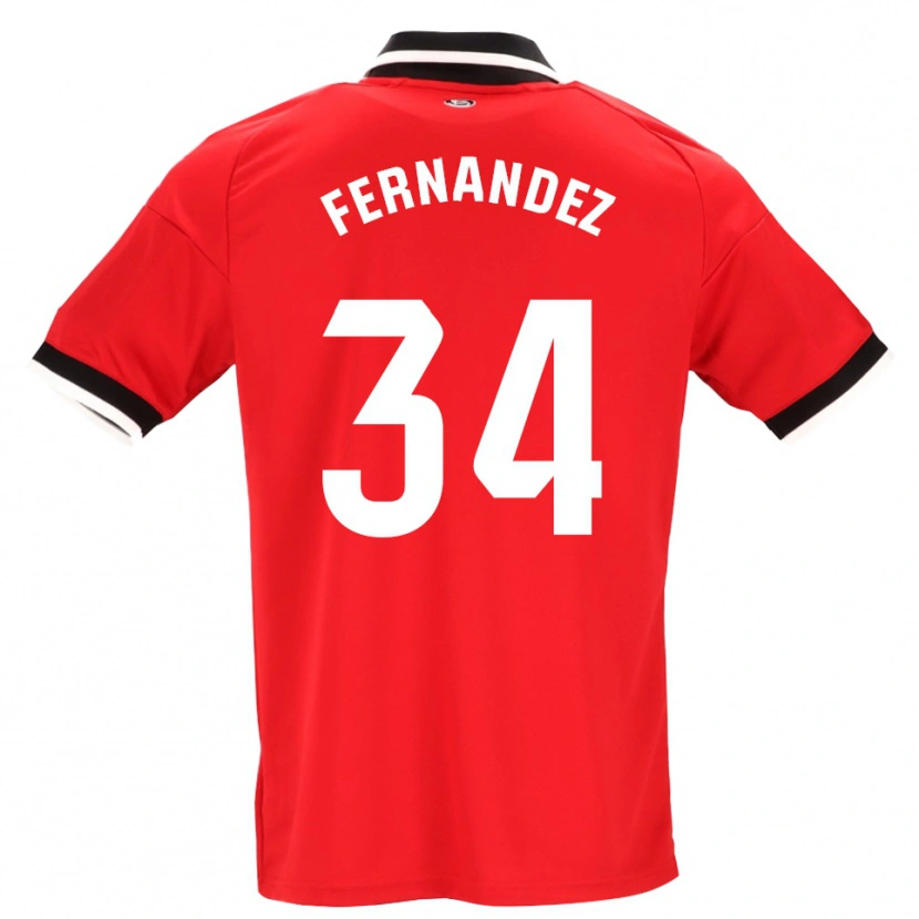 Danxen Mænd Marc Fernández #34 Sort Hvid Rød Udebane Spillertrøjer 2026/27 Trøje T-Shirt