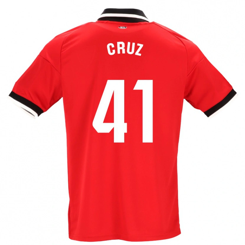 Danxen Mænd Jesús Cruz #41 Sort Hvid Rød Udebane Spillertrøjer 2026/27 Trøje T-Shirt