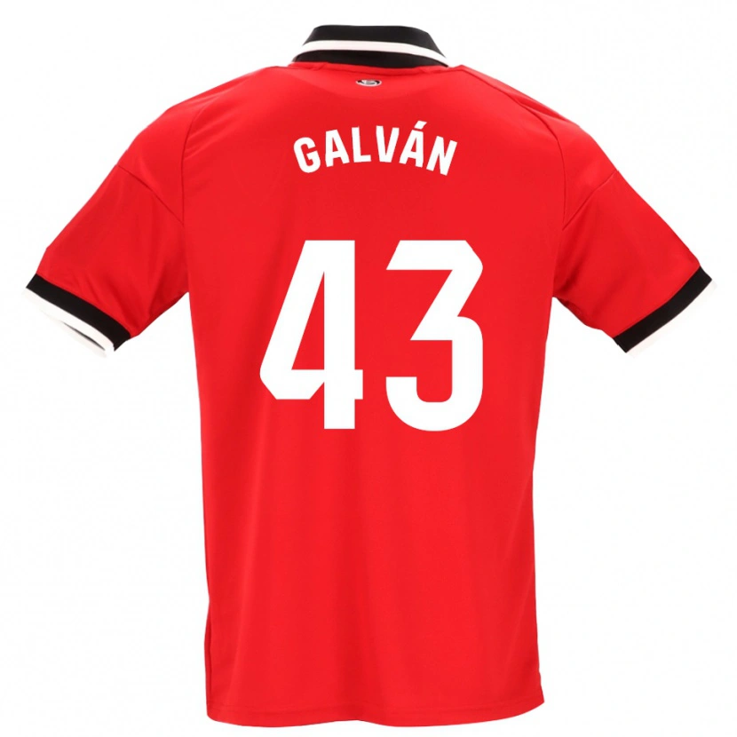 Danxen Mænd Arnaudis Galván #43 Sort Hvid Rød Udebane Spillertrøjer 2026/27 Trøje T-Shirt