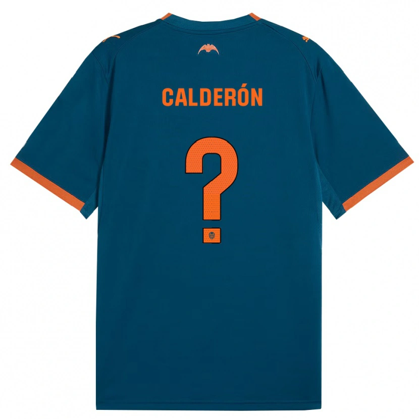Danxen Mænd Alfonso Calderón #0 Stålblå Orange Udebane Spillertrøjer 2026/27 Trøje T-Shirt