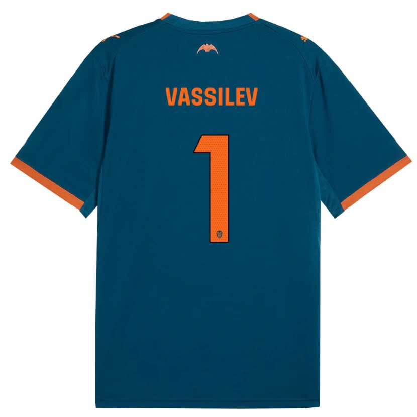 Danxen Mænd David Vassilev #1 Stålblå Orange Udebane Spillertrøjer 2026/27 Trøje T-Shirt
