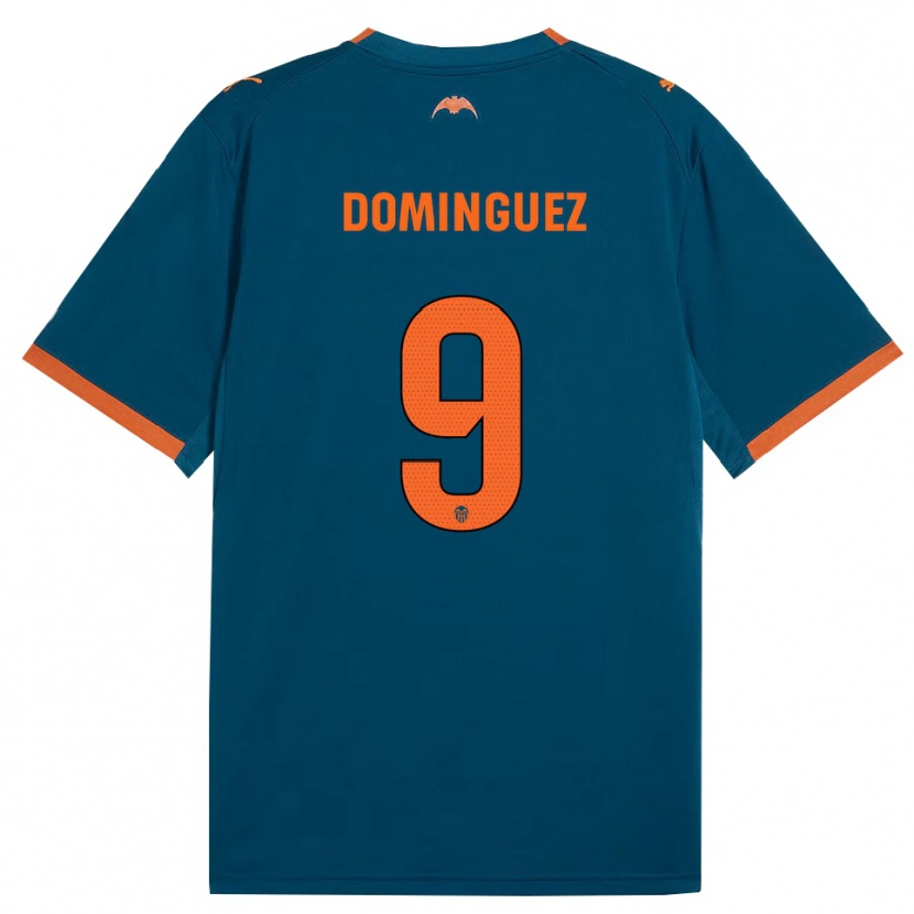 Danxen Mænd Mario Dominguez #9 Stålblå Orange Udebane Spillertrøjer 2026/27 Trøje T-Shirt