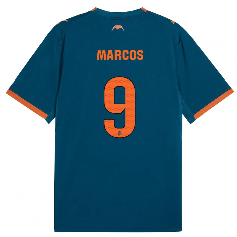 Danxen Mænd Ana Marcos #9 Stålblå Orange Udebane Spillertrøjer 2026/27 Trøje T-Shirt