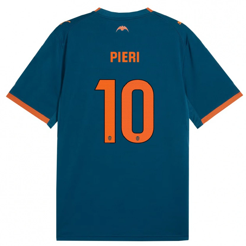 Danxen Mænd Andreas Pieri #10 Stålblå Orange Udebane Spillertrøjer 2026/27 Trøje T-Shirt