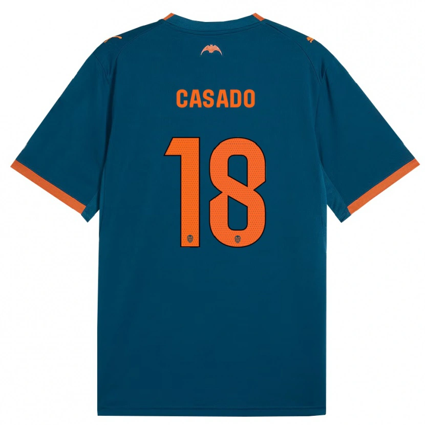 Danxen Mænd Pau Casado #18 Stålblå Orange Udebane Spillertrøjer 2026/27 Trøje T-Shirt