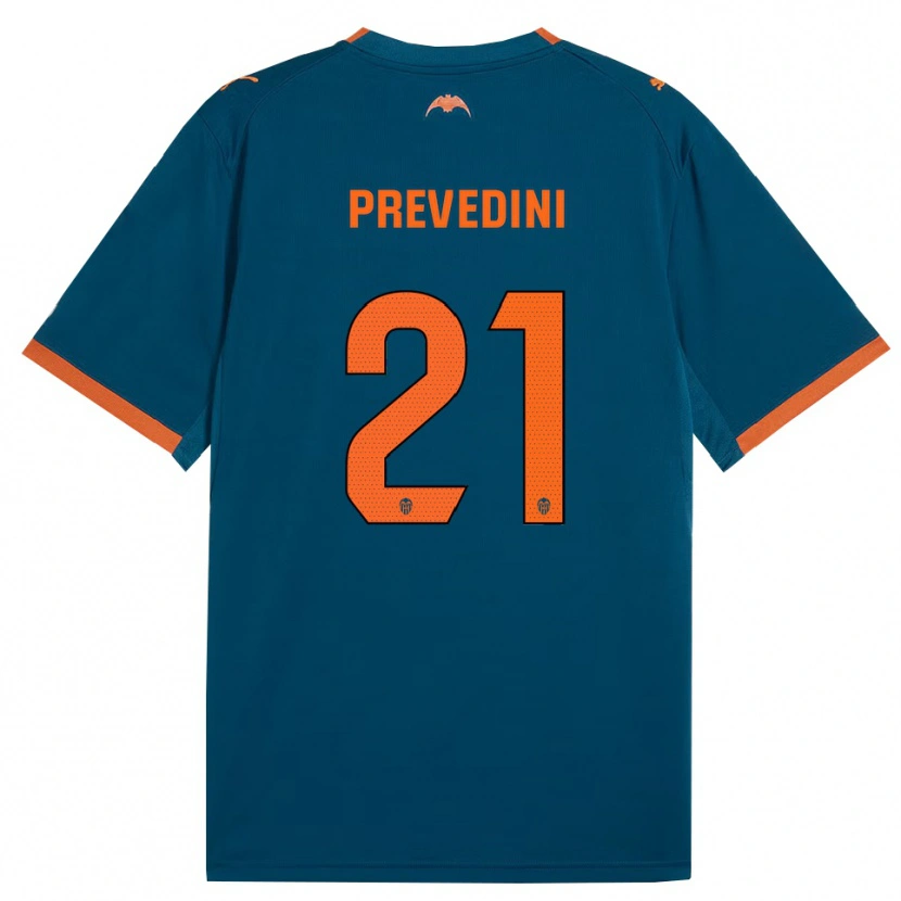 Danxen Mænd Mateo Prevedini #21 Stålblå Orange Udebane Spillertrøjer 2026/27 Trøje T-Shirt
