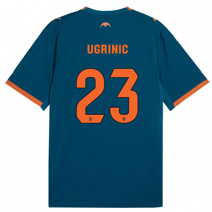 Danxen Mænd Filip Ugrinic #23 Stålblå Orange Udebane Spillertrøjer 2026/27 Trøje T-Shirt