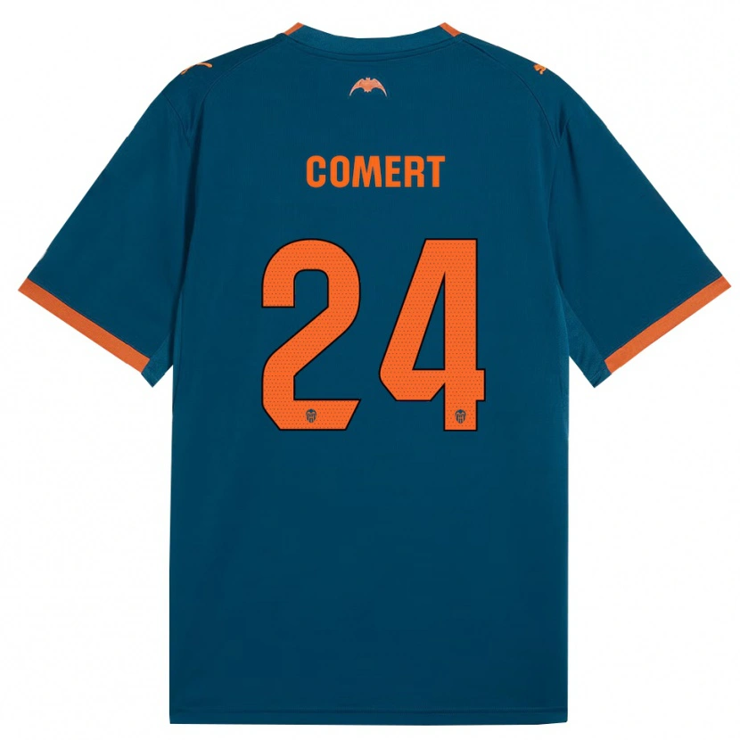 Danxen Mænd Eray Comert #24 Stålblå Orange Udebane Spillertrøjer 2026/27 Trøje T-Shirt