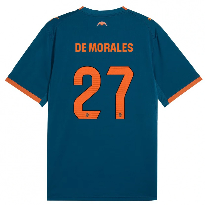 Danxen Mænd Rubén Muñoz De Morales #27 Stålblå Orange Udebane Spillertrøjer 2026/27 Trøje T-Shirt